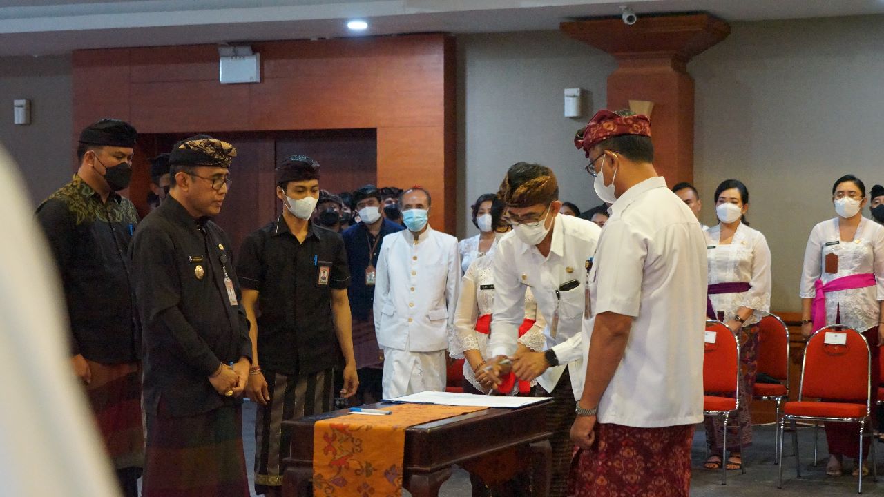 Pelantikan Pengambilan Sumpah Jabatan Pejabat Pemkot Denpasar