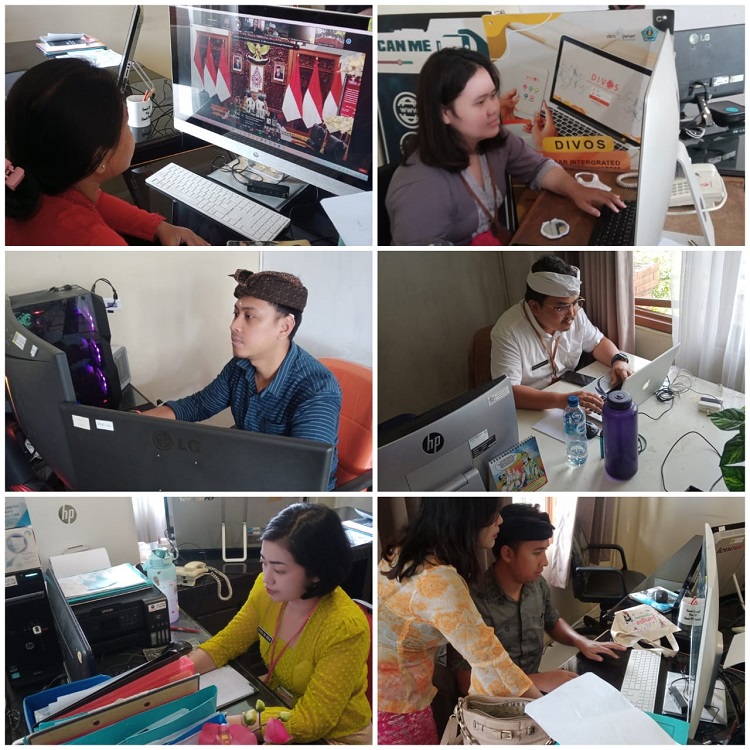 Acara Zoom Meeting Kunker Gubernur Bali