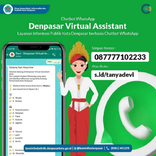Ngobrol Yuk Bareng DEVI, Denpasar Virtual Assistent