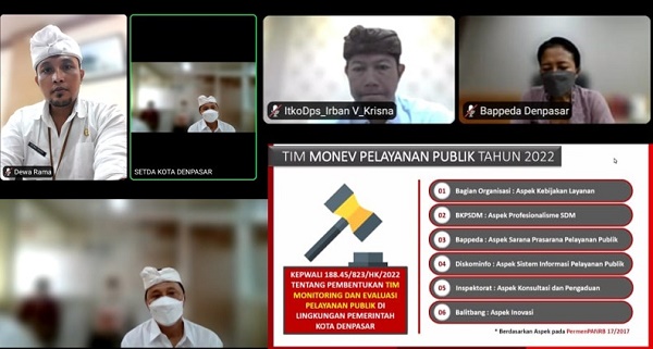 Tingkatkan Kualitas Layanan Publik, Pemkot Denpasar Laksanakan Monev