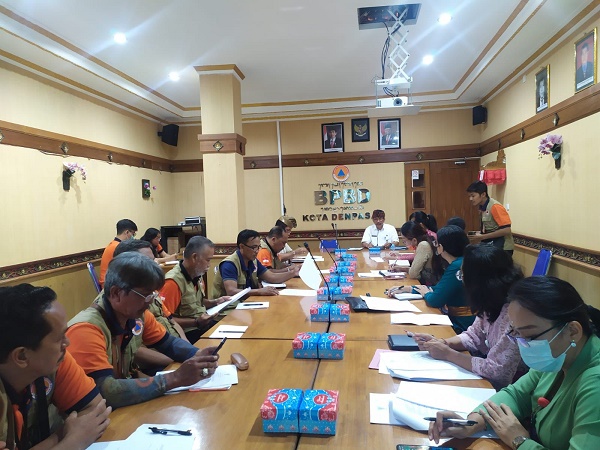 Rapat Koordinasi dengan Badan Penanggulangan Bencana Daerah Kota Denpasar 