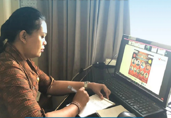 KOMINFOS DENPASAR HADIRI WEBINAR CYBER SECURITY NASIONAL TAHUN 2022
