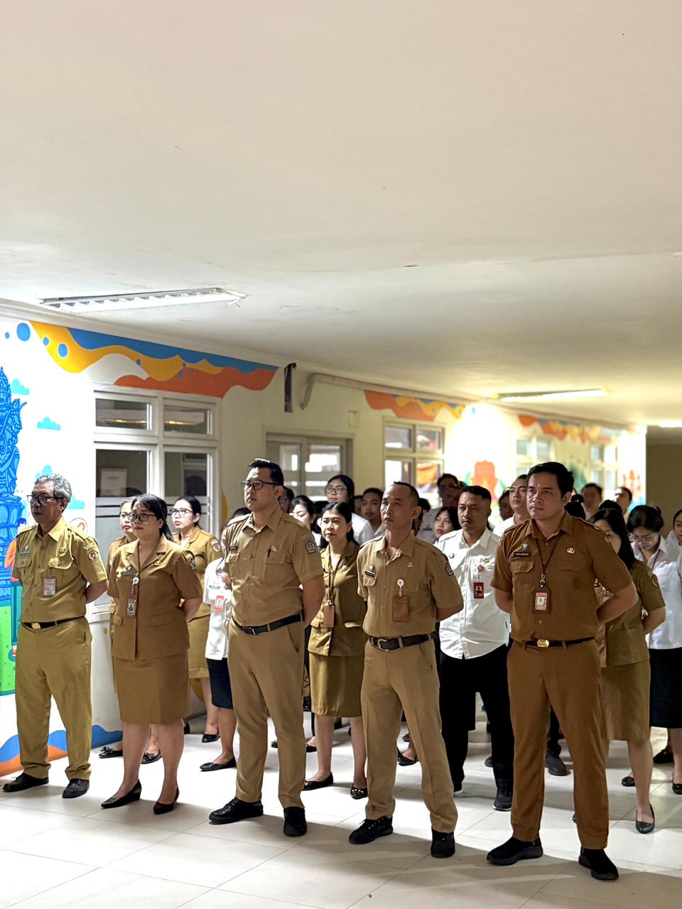 Pelaksanaan Apel Disiplin Diskominfos Kota Denpasar 