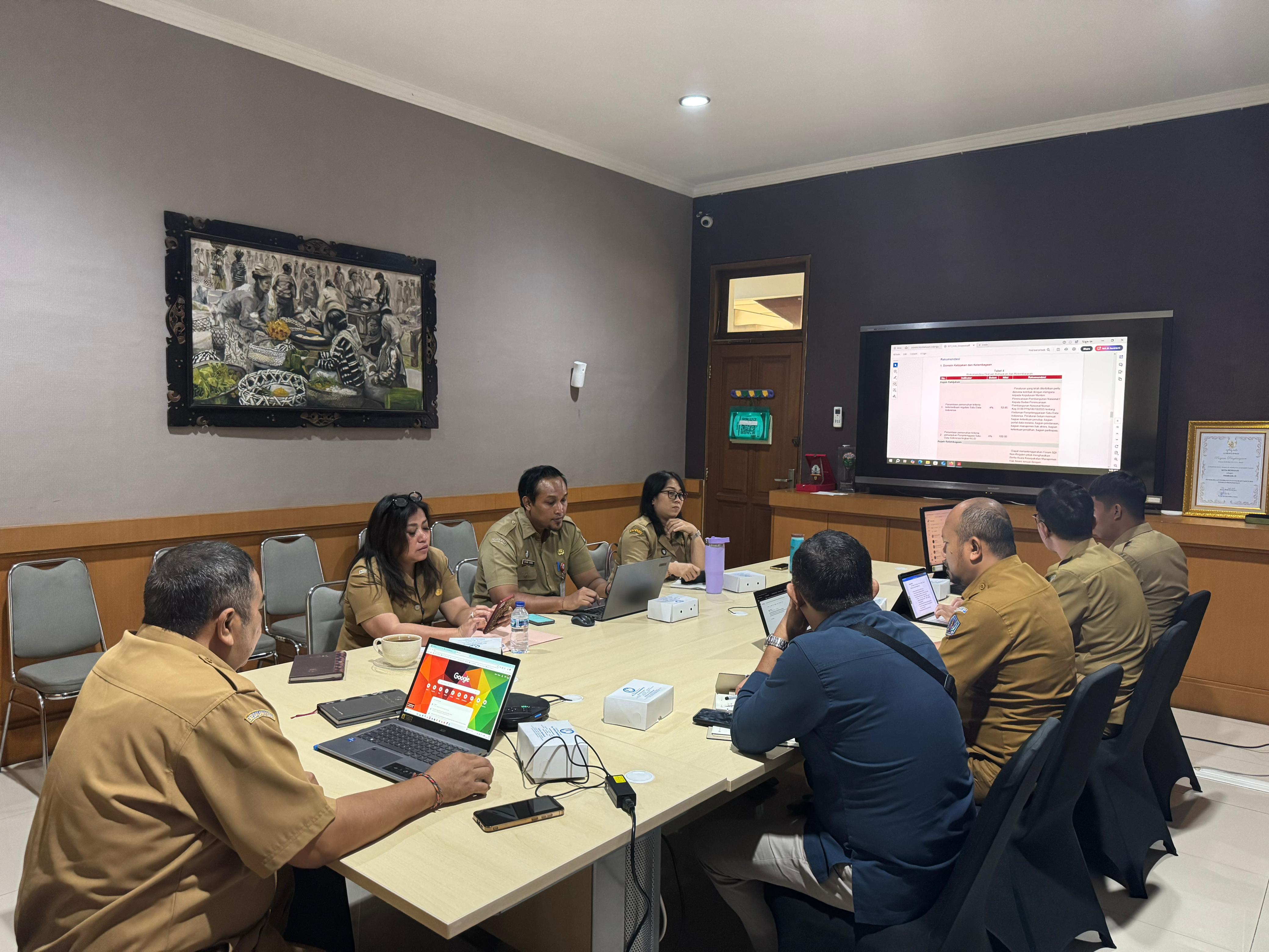 Perkuat Tata Kelola Data, Diskominfos Denpasar Ikuti Rakor Tindak Lanjut Evaluasi SDI