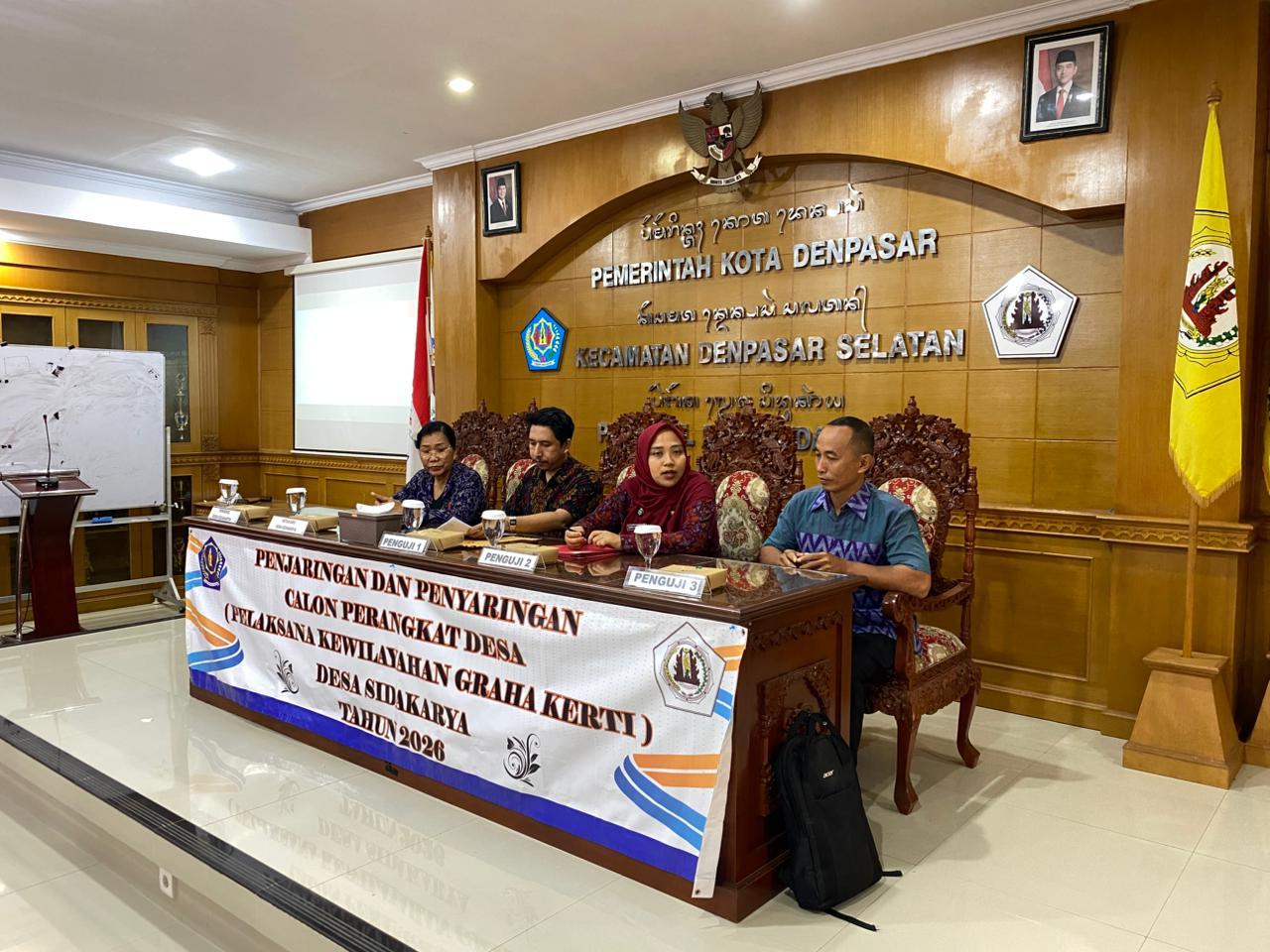 Dorong Pelayanan Publik Berkualitas, Diskominfo Denpasar Uji Calon Perangkat Desa Sidakarya