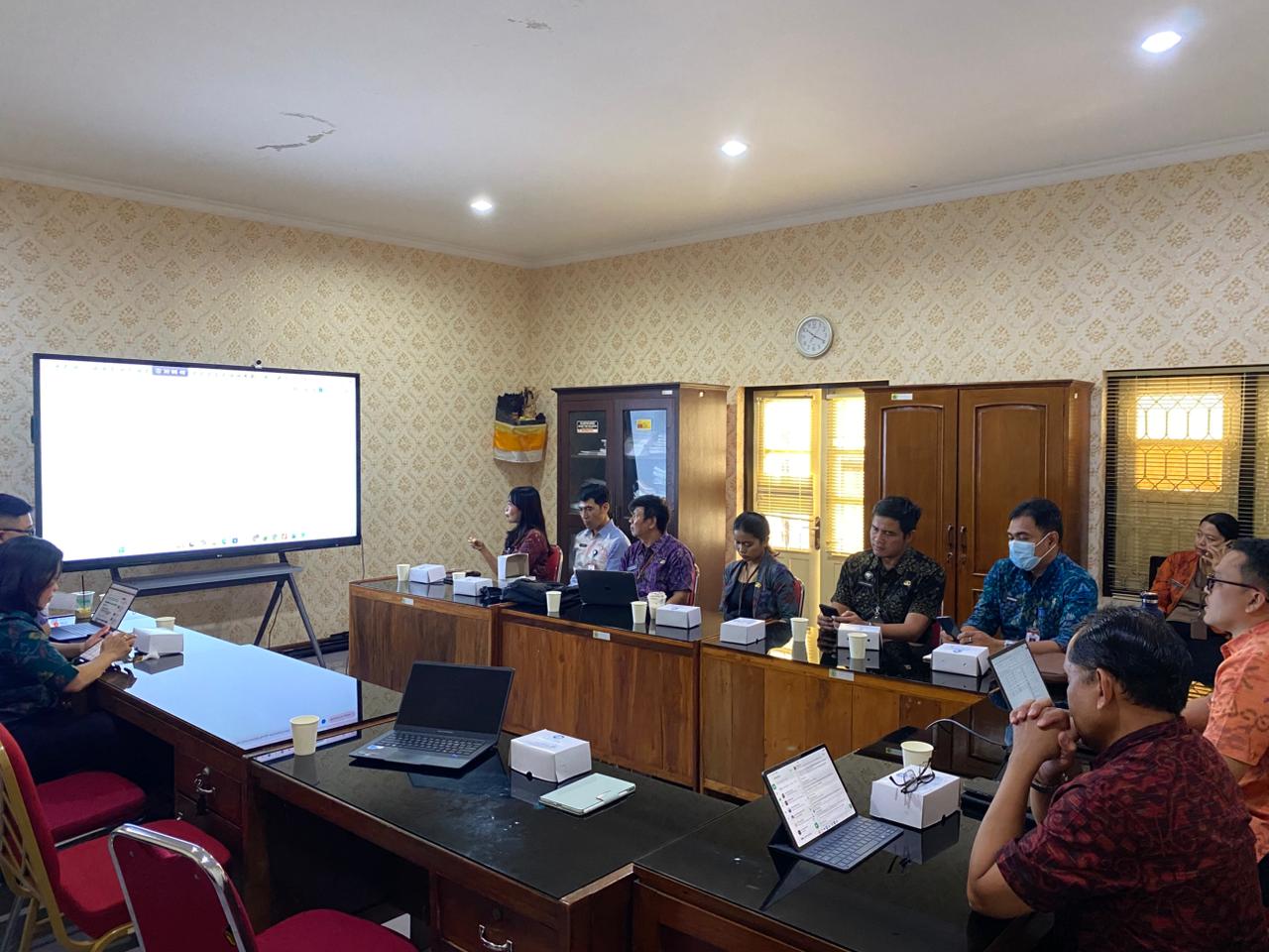 Diskominfos Kota Denpasar menghadiri Rapat Koordinasi dan Evaluasi MCSP-RBS Tahun 2026