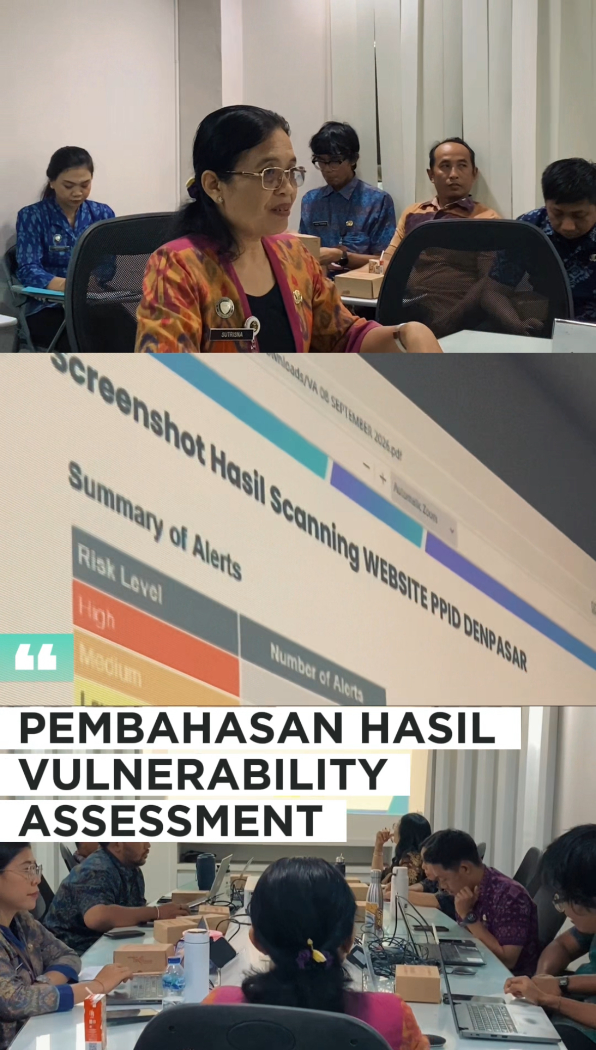 Rapat pembahasan hasil Vulnerability Assessment (VA)
